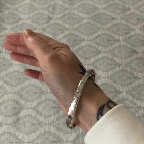 Hawkly Sterling Silver Bangle, O/S - Picture 3 of 5